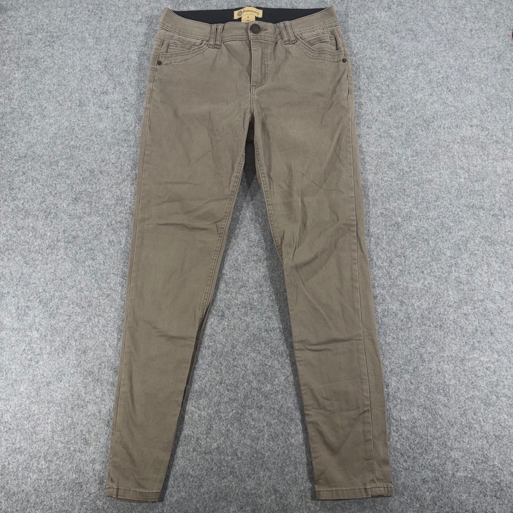 Democracy Ab-solution Skinny Pants Womens 6 Olive Drab Taupe Stretch Casual